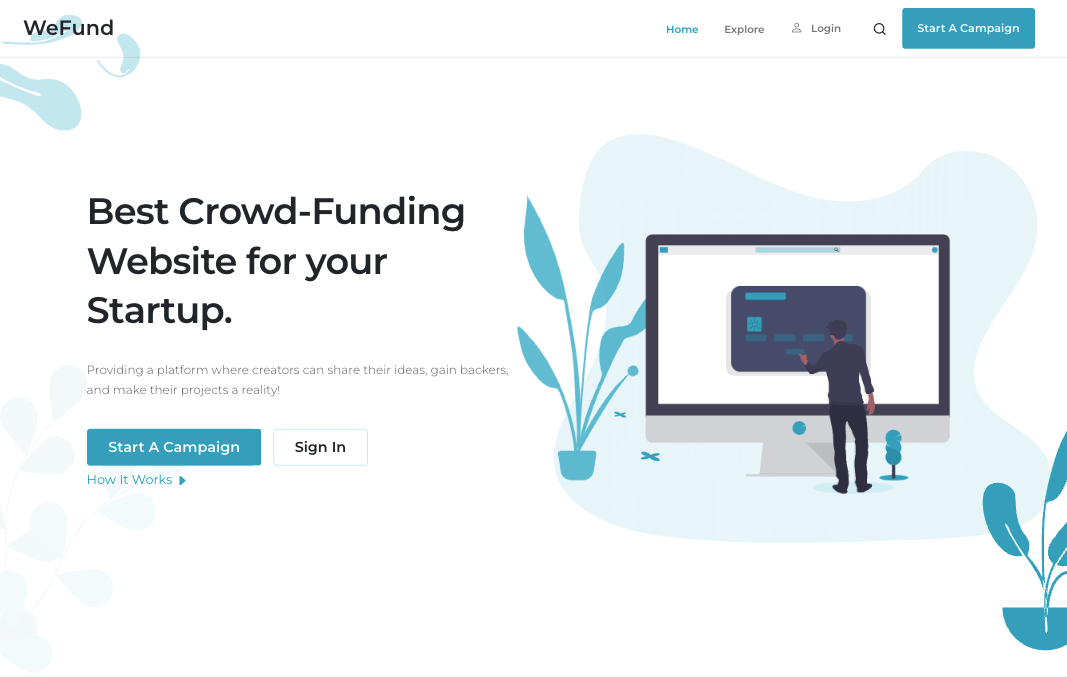 WeFund site preview